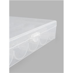 Органайзер для ниток, на 25 шпулек, 12×10.5×2.5 см, прозрачный