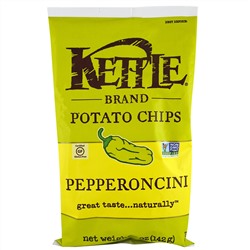 Kettle Foods, Картофельные чипсы, пепперонцини, 5 унций (142 г)