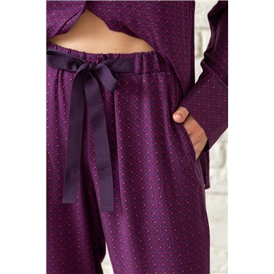 Пижама жен: куртка, брюки Mia Cara AW23WW318 Plum Jam сливовый