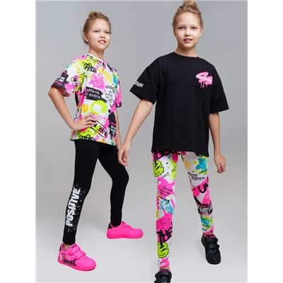 Брюки трикотажные для девочек (легинсы), 2 пары в комплекте