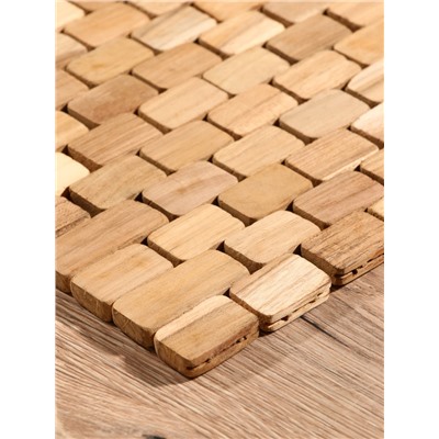Коврик из тикового дерева, 30×20×0.7 см