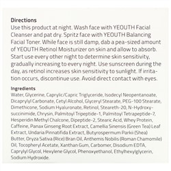 Yeouth, Увлажняющий крем с ретинолом и гиалуроновой кислотой, женьшенем и зеленым чаем, 30 мл (1 жидк. унции)