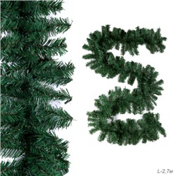 Гирлянда из елочных веток искусственная 2,7 метра 220 веток 24 см ширина / WA-220 /уп 38/Новый год