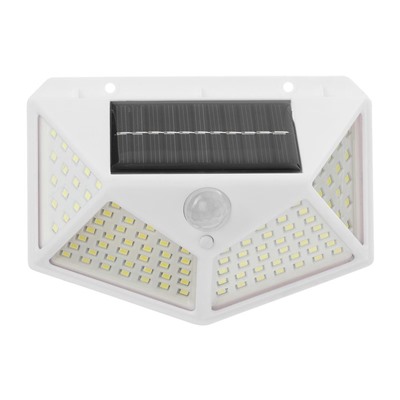 Садовый светильник на солнечной батарее, накладной, 100 LED, свечение белое