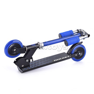 Самокат 2-х колесный ROCKET,колеса PU/ 125 мм,ABEC 7, синий