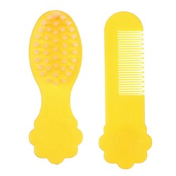 Расчёска детская, щётка для волос в наборе Крошка Я «Цветочек», желтый