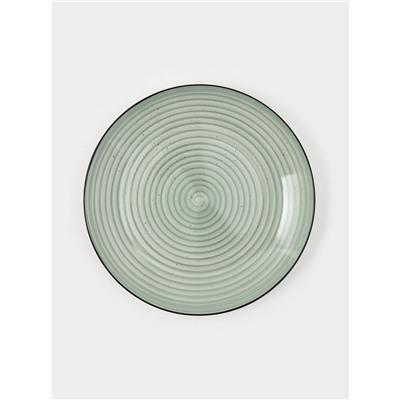 Набор тарелок Доляна Nature, 4 шт., d=27 см, керамика, зелёные