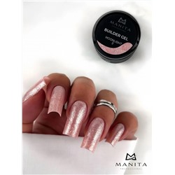 MANITA Гель моделирующий для ногтей с хлопьями юки / Builder Gel Moonlight №03, 15 мл 28226