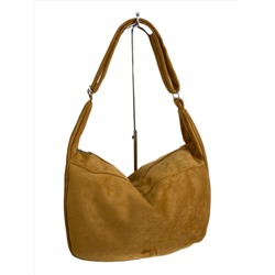 Женская сумка из искусственной замши, цвет светло коричневый