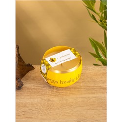 Свеча в чаше Yoga heal the soul, 200 г, 8.5×7 см, соевый воск, жёлтая