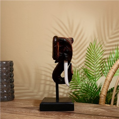 Сувенир «Голова слона», на подставке, 35 см, дерево албезия