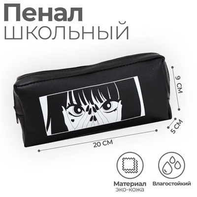 Пенал школьный, искусственная кожа «Аниме» 9×20×5 см