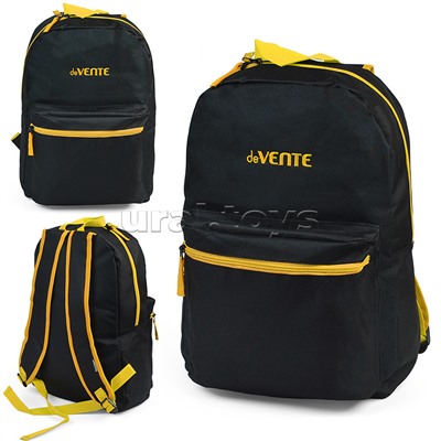 Рюкзак "Black" подростковый 40x29x17 см (14 л) 250 г, 1 отделение на молнии, 1 передний карман, черный с желтым