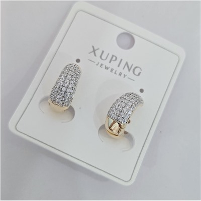 Серьги коллекция "Xuping" покрытие позолота, вставка: фианиты, арт.004.044