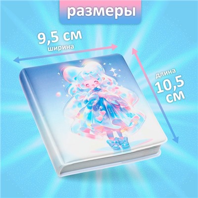 Записная книжка подарочная, 96 листов в линейку, цветной блок, обложка 3D Аниме, 9.5×10.5 см