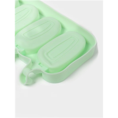 Форма для мороженого «Эскимо классика», силикон, 25.8×14.6×2.6 см, 4 ячейки, МИКС