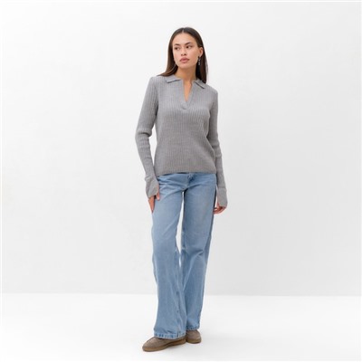 Джемпер с V-горловиной женский MIST, размер 40-42, серый