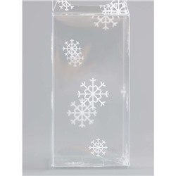 Коробка подарочная новогодняя складная ПВХ «Праздничное настроение» 4×4×8 см