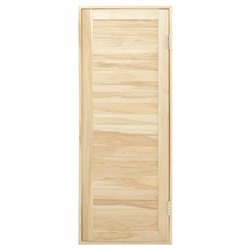 Дверь для бани и сауны, 180×70 см, деревянная, из шпунтованной доски