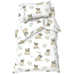 Постельное бельё 1.5-спальное «Этель. Мопсы», бязь