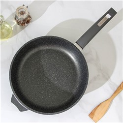 Сковорода Мечта «Гранит», d=26 см, пластиковая ручка, антипригарное покрытие, серая