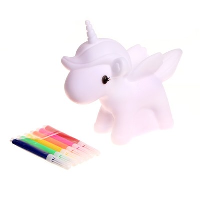 УЦЕНКА. Раскрась светильник «Милый единорог»