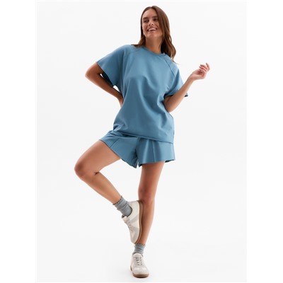 Костюм женский (майка, шорты) MINAKU: Casual Collection, цвет пепельный, размер 42