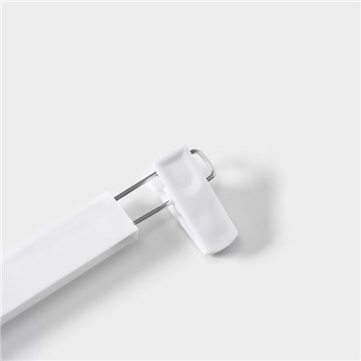 Вешалки для брюк и юбок Доляна, 29.5×13 см, 10 шт., с зажимами, цвет белый