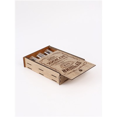 УЦЕНКА Стопки в деревянном ящике «Лучший мужик», набор 6 шт.