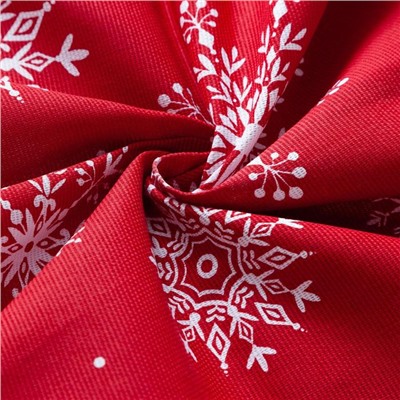 Скатерть новогодняя «Доляна» Белые снежинки 110×149± 3 см, 100% хлопок, 164 г/м²