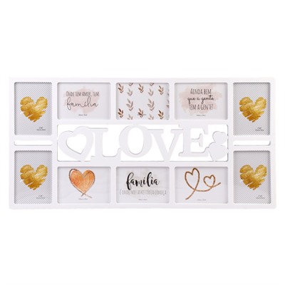 Фоторамка коллаж Любовь 73х39 см / KS802-1 /уп 24/10 фото белая