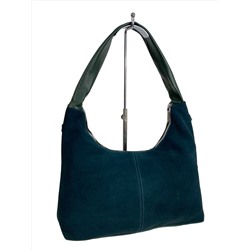 Женская сумка из натуральной замши и искусственной кожи, цвет зеленый