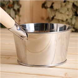 Ковш - черпак для бани и сауны, 1.5 л, нержавеющая сталь, деревянная ручка, «Добропаровъ»