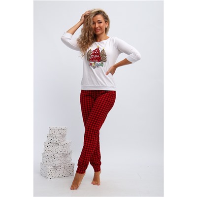 Пижама женская П162 Нарядные Ёлочки