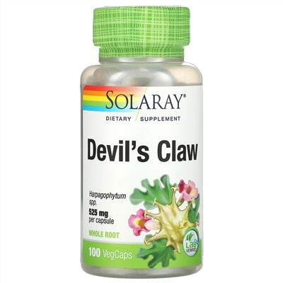 Solaray, Devil's Claw, 525 mg, 100 VegCaps