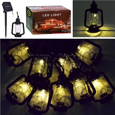 Электрогирлянда 3м, 20 ламп Фонарики, цветная