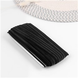 Резинка декоративная с прозрачными вставками, 27 мм, 10±1 м, чёрная