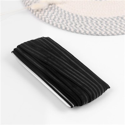 Резинка декоративная с прозрачными вставками, 27 мм, 10±1 м, чёрная