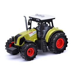 Трактор с красным прицепом, в коробке