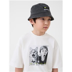 Панама текстильная джинсовая для мальчиков