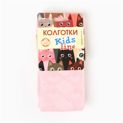 Колготки детские ажурные, светло-розовые, рост 68-74 см