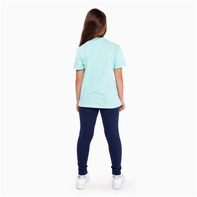 Легинсы термо для девочки, синие, рост 134-140 см