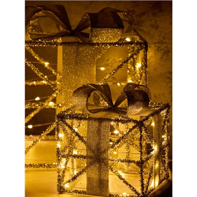 Фигура световая «Кубы серые», 25×20×15 см, 90 LED, батарейки ААх8 (не в компл.), свечение тёплое белое