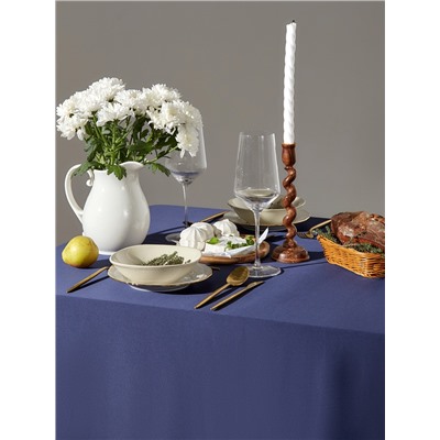 Скатерть «Этель» Sapphirine, тёмно-синяя, 150×110 см