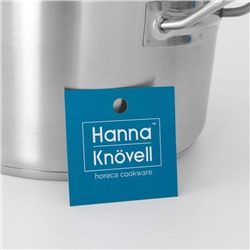 Кастрюля Hanna Knövell с крышкой, 5 л, d=22 см, h=13 см, толщина стенки 0.6 мм, индукция, нержавеющая сталь