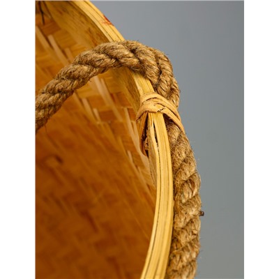 УЦЕНКА Корзина плетёная, из бамбука 30×30×40 см