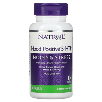 Natrol, Mood Positive 5-HTP, 50 таблеток