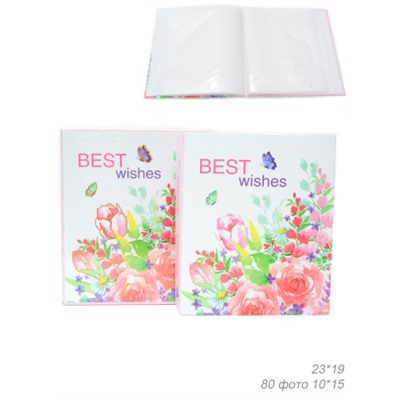 Фотоальбом 80 фото 10x15 Цветы / 9345 /уп 48/