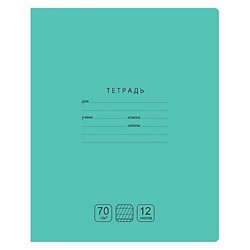 Тетрадь  12л  1 класс в две линии с частыми наклонными и доп. горизонтальной "Отличная" зеленая Т5ск12 11774 BG