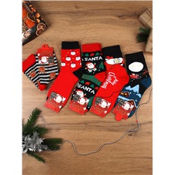 Носки р. 35-40 Новый год  / L826 /уп 10/400/1200/ ОДНА ПАРА/ МАРКА